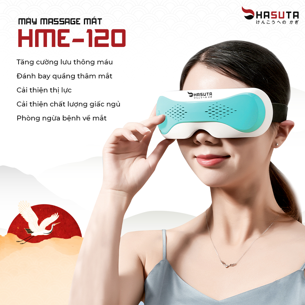 Hiệu quả tuyệt vời khi sử dụng máy massage mắt HME-120 của Hasuta
