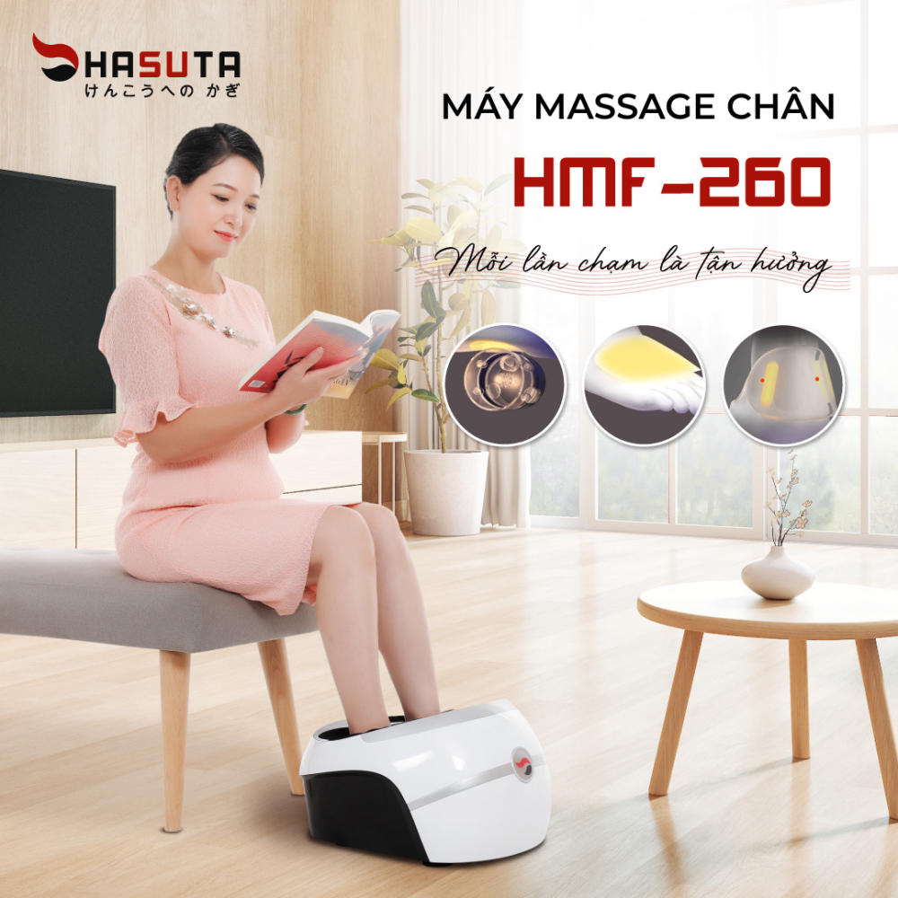 Máy massage chân HMF-260 thư giãn thoải mái, chạm là tận hưởng
