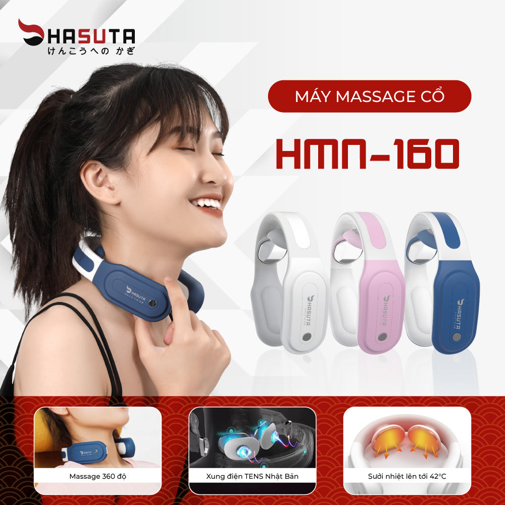 Máy massage cổ HMN-160: Massage 360 độ, xung điện, sưởi nhiệt đẩy lùi đau nhức