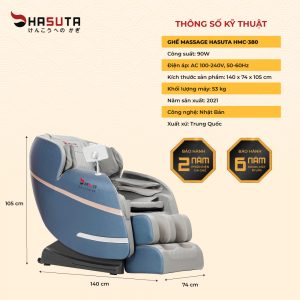 Thông số kỹ thuật ghế massage HMC-380