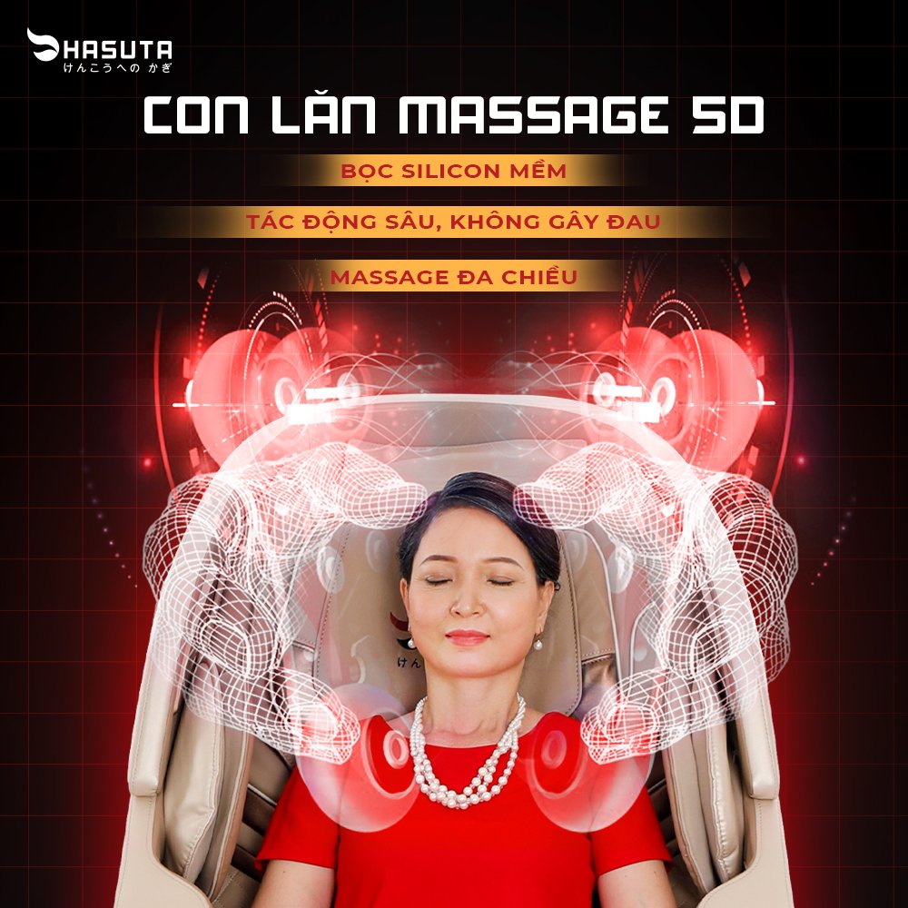Con lăn massage 4D hiện đại massage chân thực
