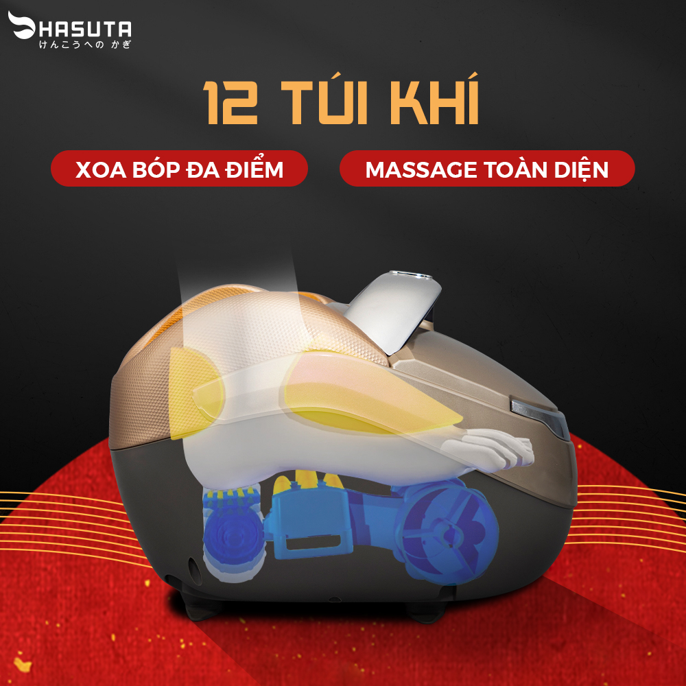 Máy massage chân HMF 320 sử dụng 12 túi khí