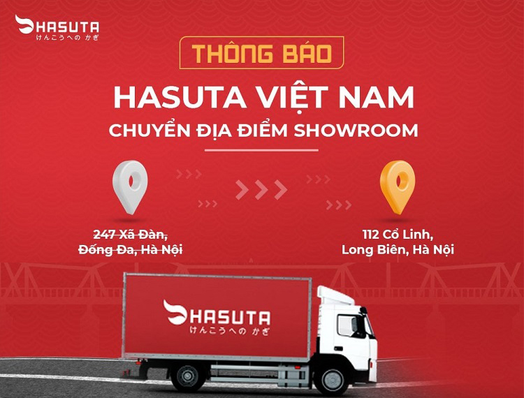Thông báo: Hasuta chuyển địa điểm showroom Hasuta Xã Đàn sang Cổ Linh, Long Biên