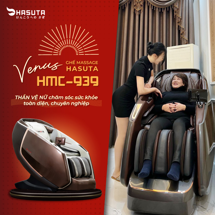Phương Oanh tin tưởng lựa chọn ghế massage HMC-939 Venus làm món quà chăm sóc sức khỏe cho bố mẹ