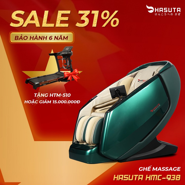 Ghế massage Hasuta giảm tới 31%